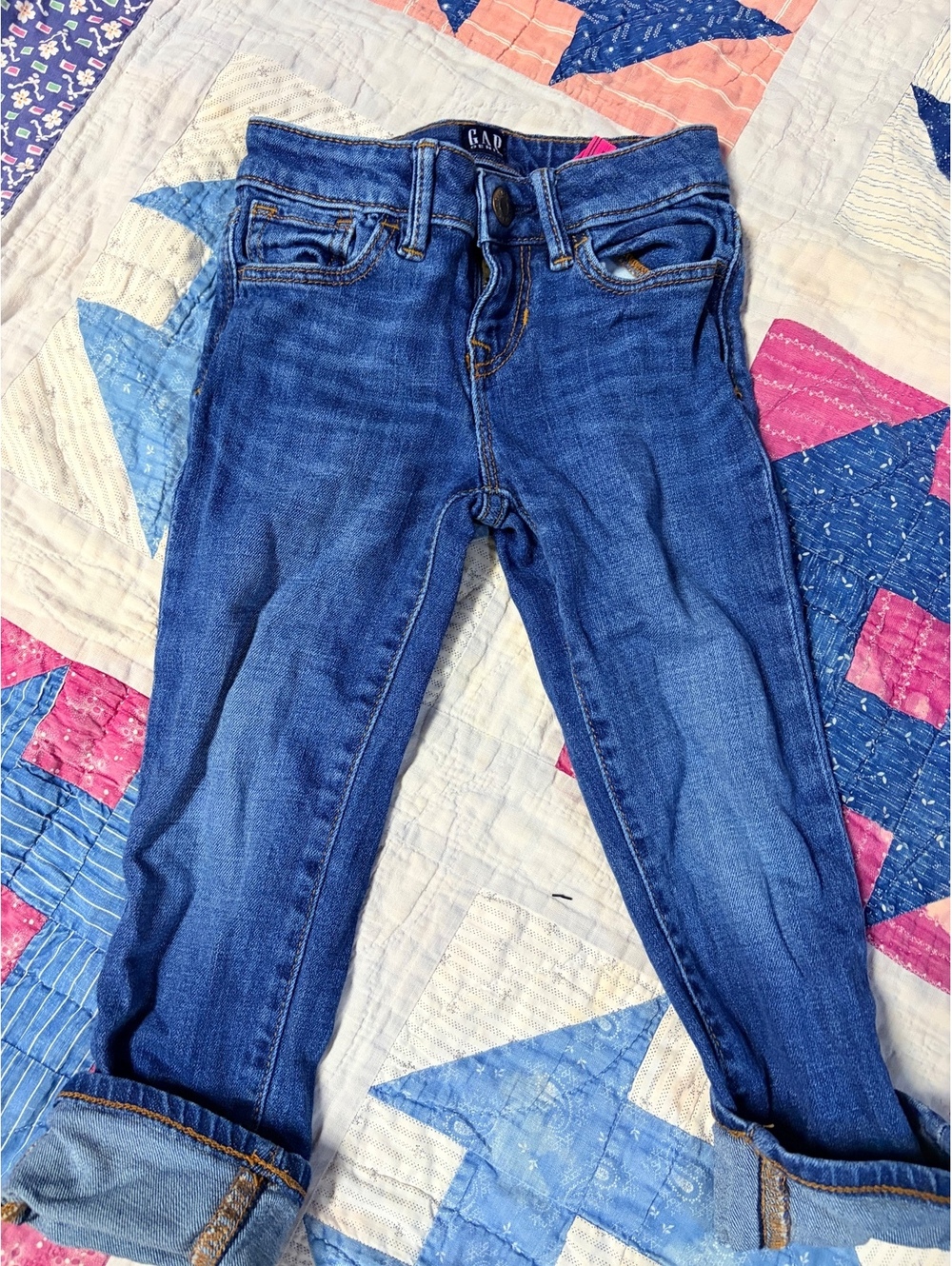 Gap Kids Girls Regular Stretch Straight Denim Jeans Size 4 Medium Wash